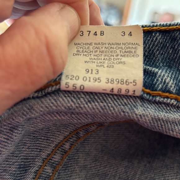 Levis Jeans 550 Relaxed Fit Tapered Leg Mens Size 38x32 USA - Picture 7 of 7